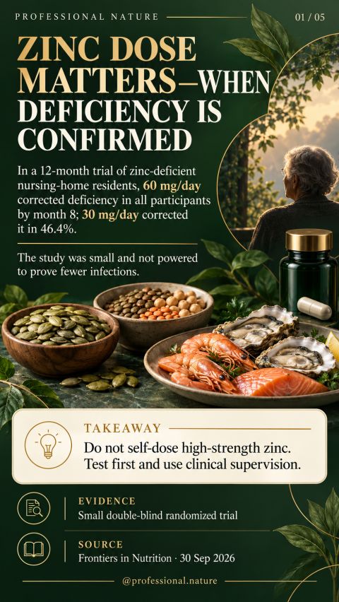 Zinc dose for deficiency and zinc-rich foods