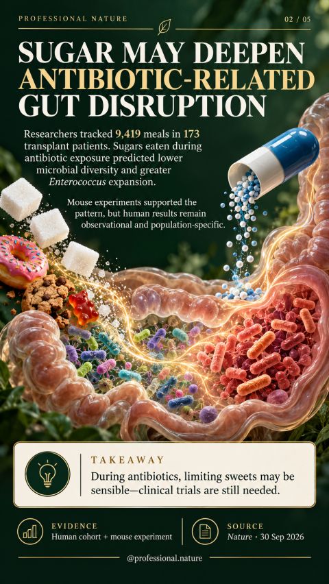 Sugar and antibiotic-related gut disruption in the gut microbiome