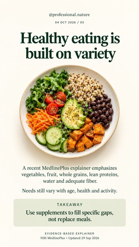 Healthy eating variety with vegetables, grains and protein