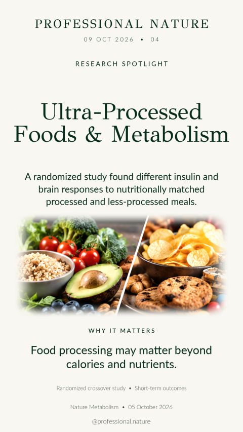 Ultra-processed foods and metabolism research comparing fresh vegetables and whole grains with chips, cookies and processed snacks