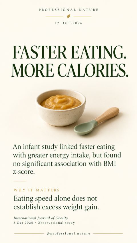 Infant eating speed research illustrated by a bowl of pureed baby food and a small feeding spoon
