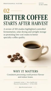 Coffee processing research illustrated by a cup of black specialty coffee and roasted coffee beans