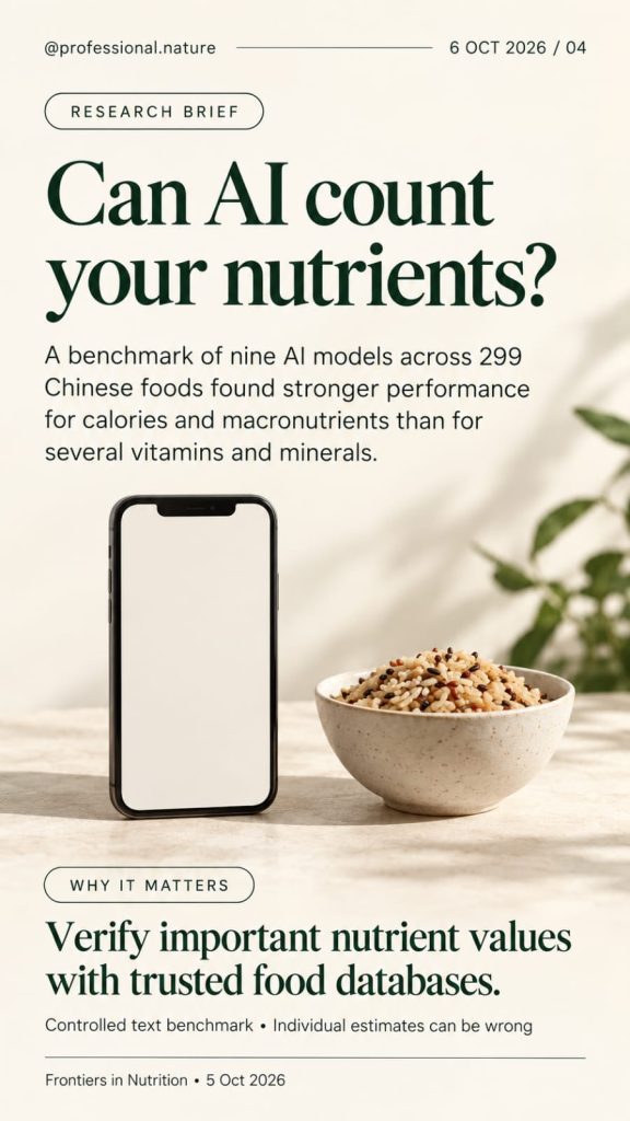 AI nutrient estimation using digital technology to analyze the nutritional content of food